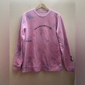 Pacsun Women Crew Neck Purple Pink Design Sweater Size Small